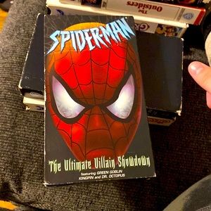 VHS tape (Batman 1989) (Spider-Man 2002) ( mortal kombat 1995) (grease 1990)